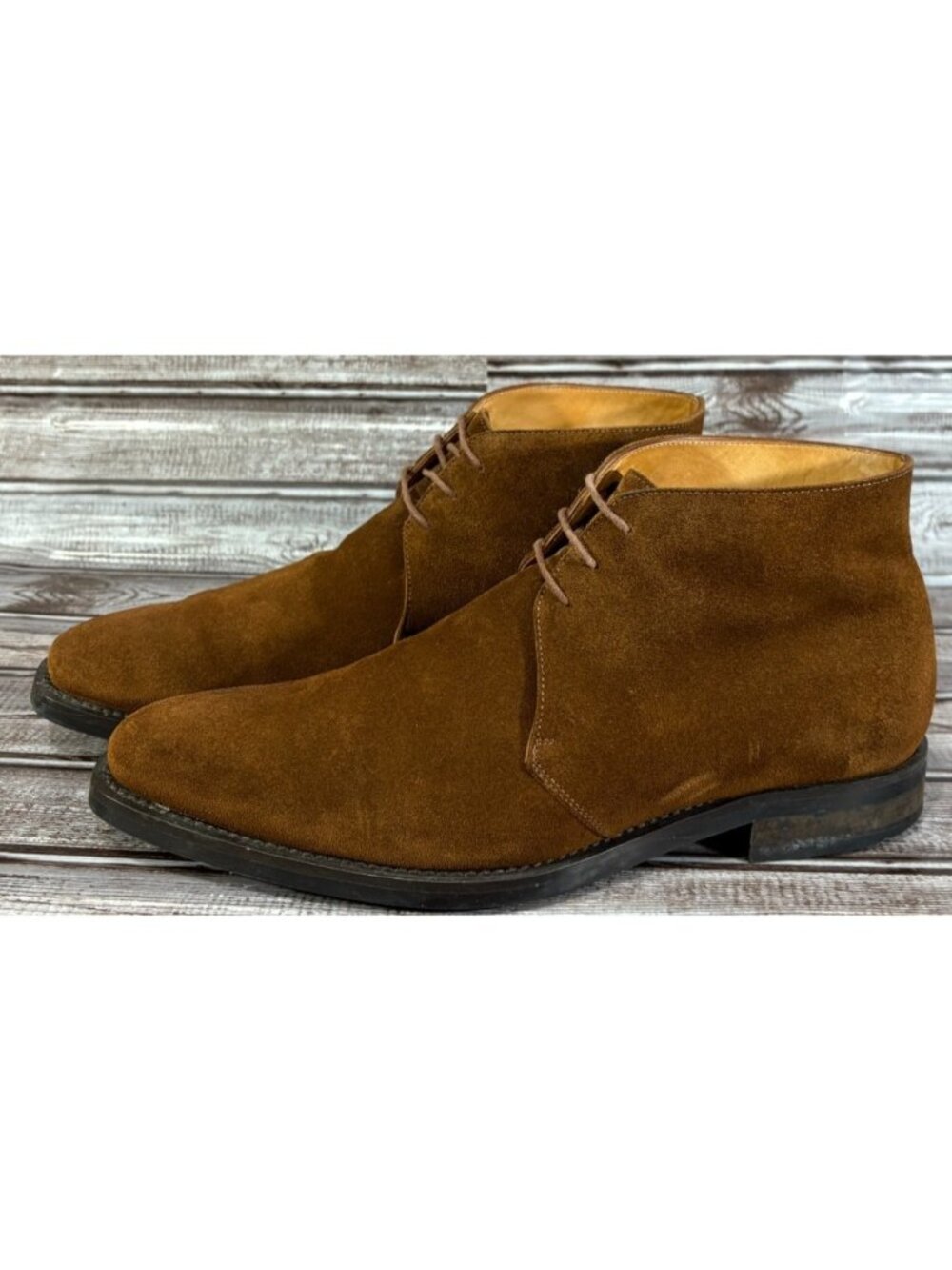 Suitsupply Italian Suede Ankle Chukka Boots sz 9 US 42 color brown made Italy